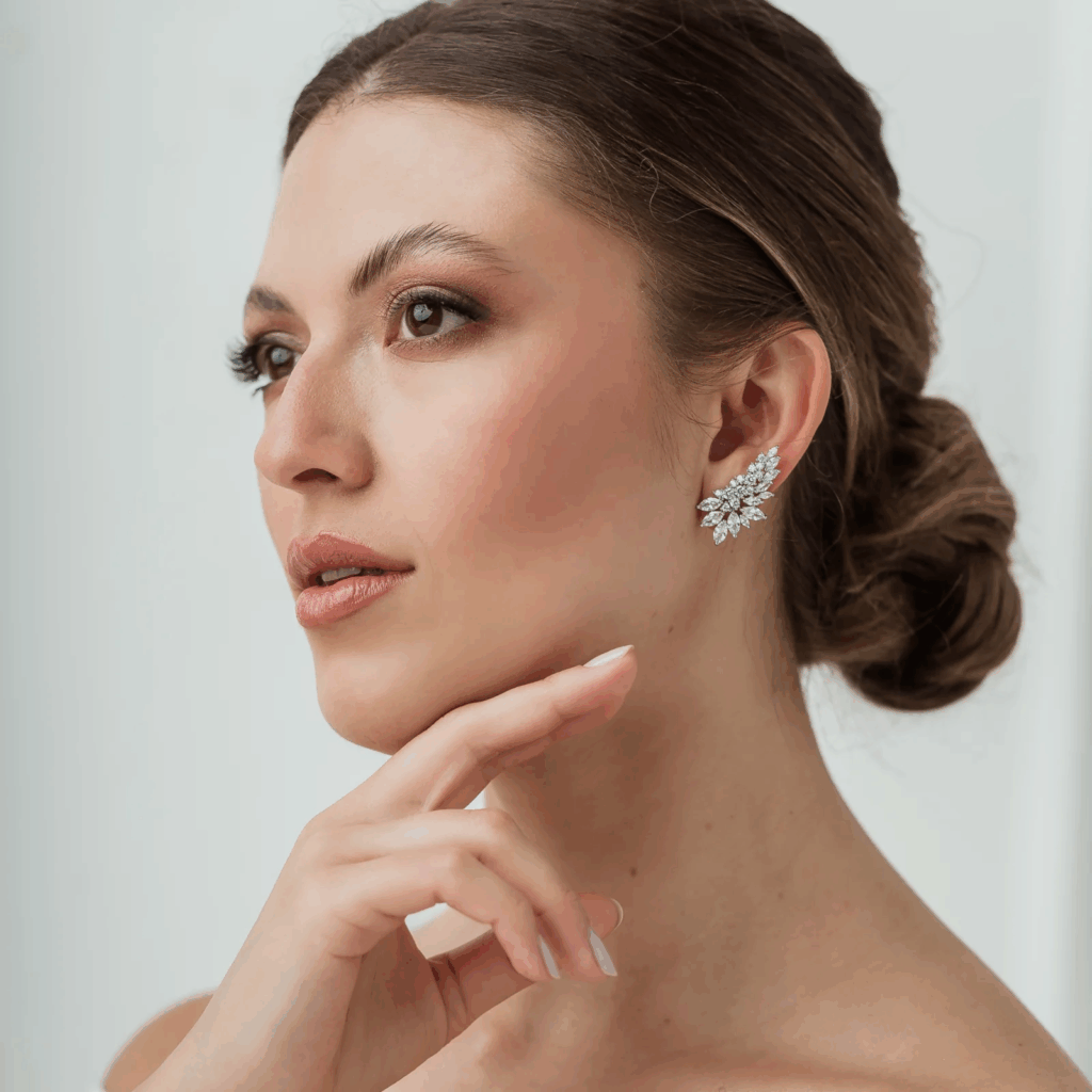 Brinco Ear cuff de Noiva e Festa Mavie Ateliê Bride - Noivah