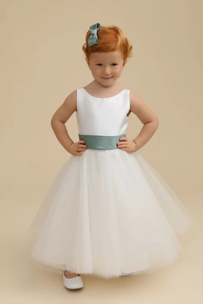 Vestido de Damas de Honra Tule Maria Cereja

