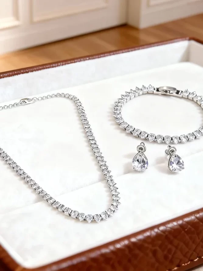 Conjunto de Joias Riviera Colar, Brincos e Pulseira Livia Bride Boutique

