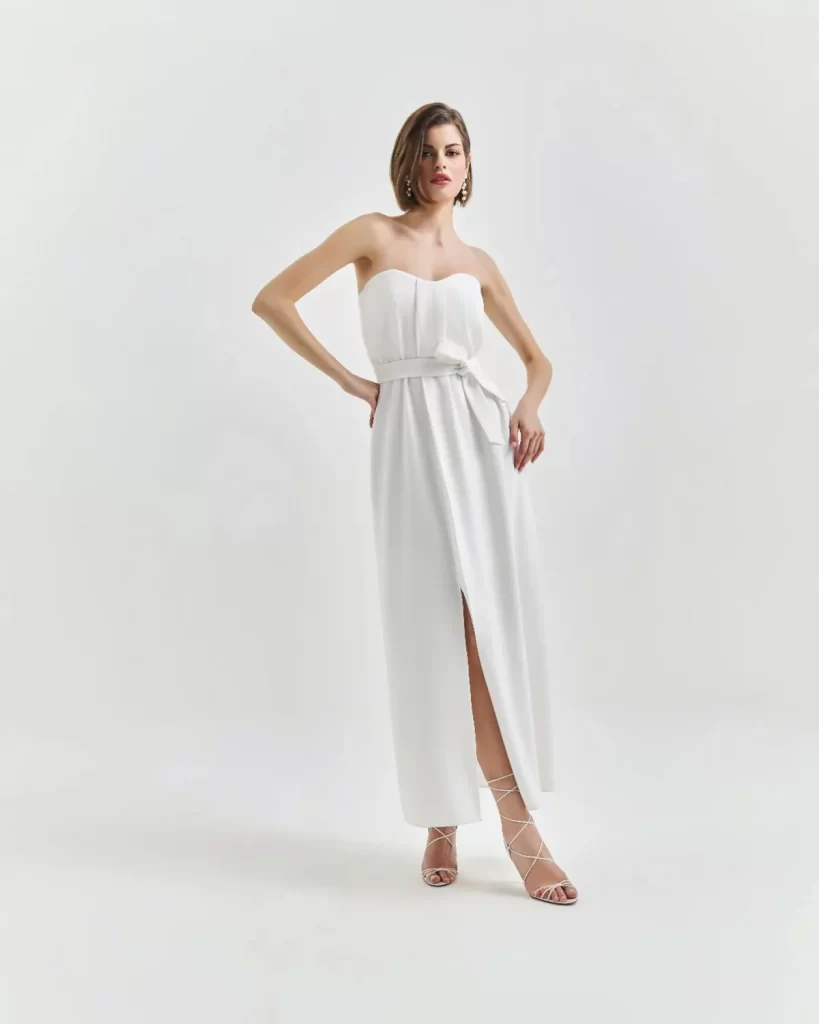 Vestido de Noiva Midi Drica V Condotti

