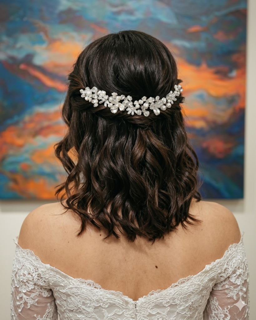 Pente de Noiva Moonkissed Narcisa Acessórios

